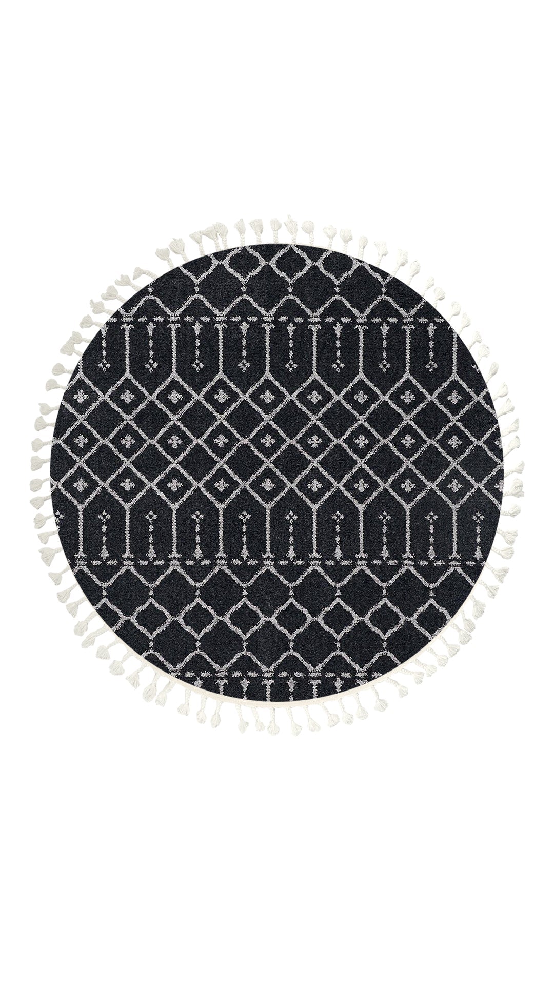 Dolce Vita Rug İskandinav 983A Black Round Scandinavian Carpet