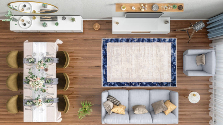 Dolce Vita Rug Sentosa 5901 Navy Blue Living Room Carpet