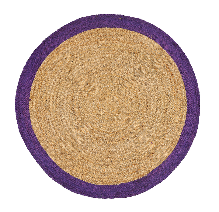 Dolce Vita Agra Purple Circle Hand-Made Jute Rug