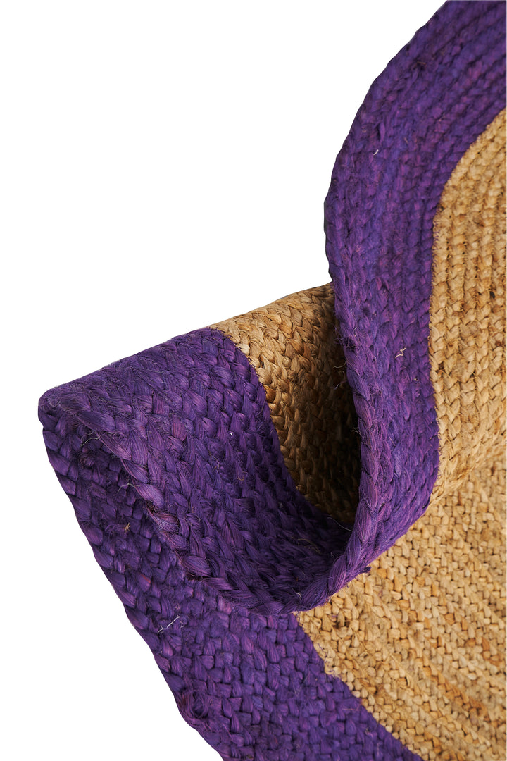 Dolce Vita Agra Purple Circle Hand-Made Jute Rug