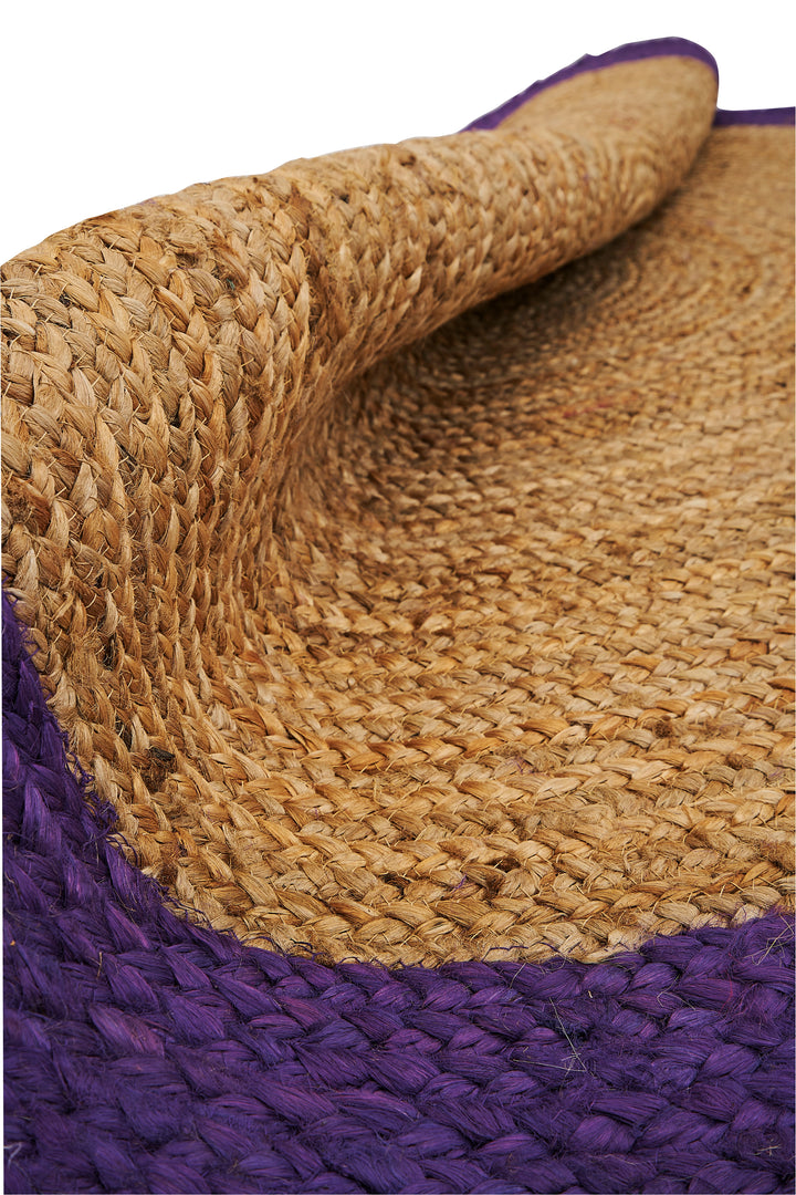 Dolce Vita Agra Purple Circle Hand-Made Jute Rug