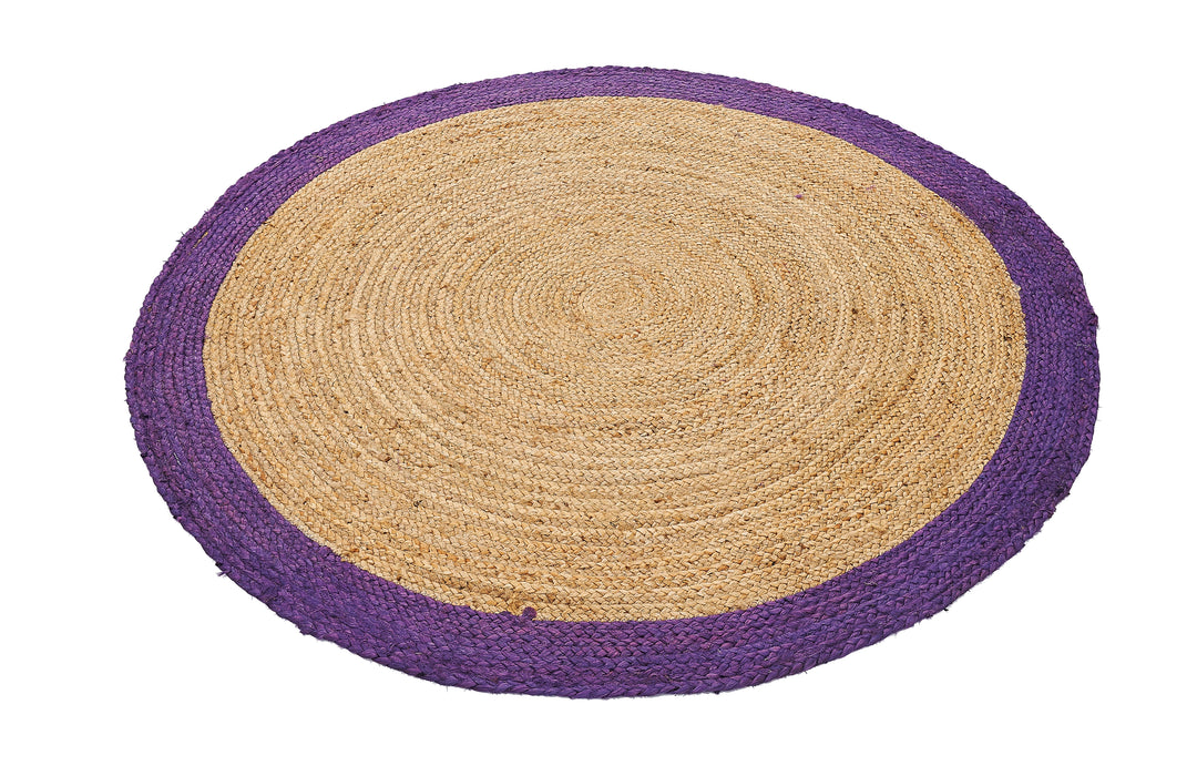 Dolce Vita Agra Purple Circle Hand-Made Jute Rug