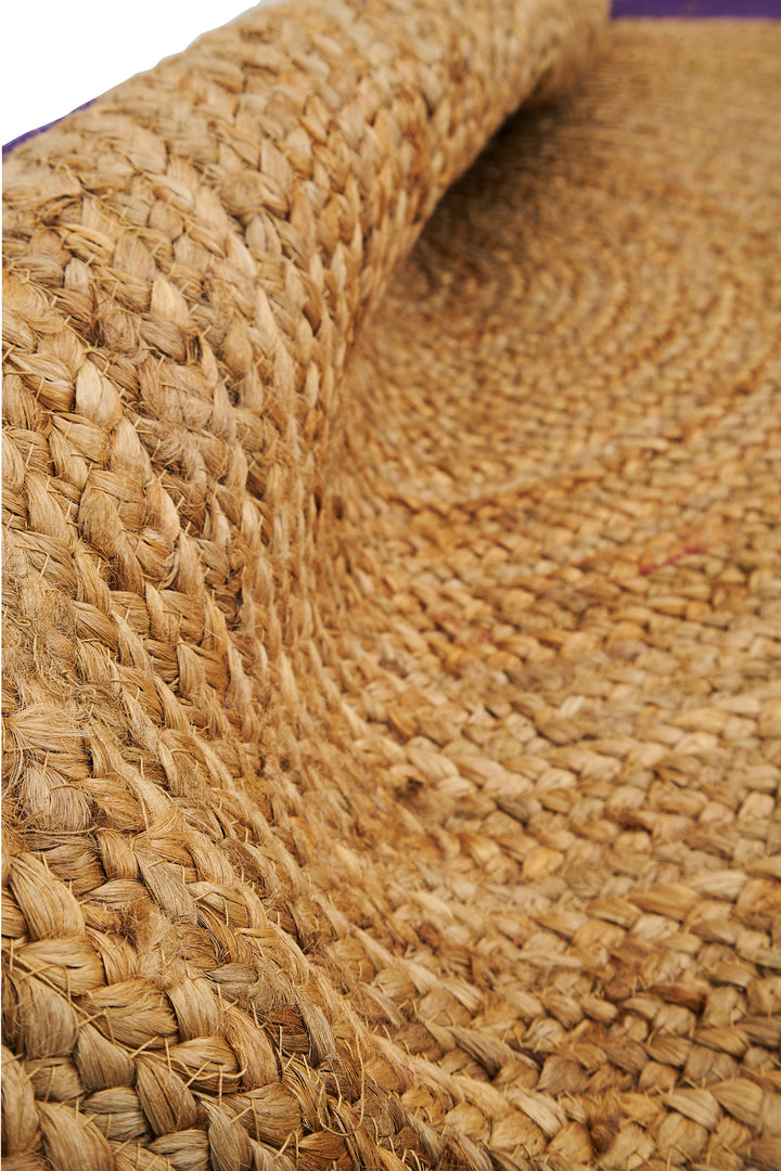 Dolce Vita Agra Purple Circle Hand-Made Jute Rug