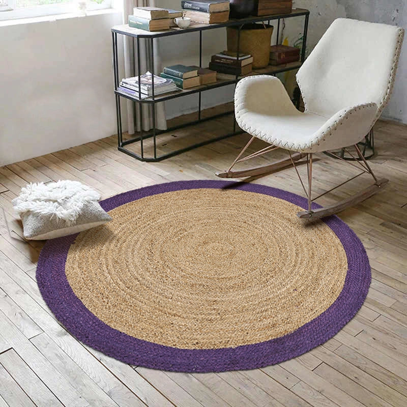 Dolce Vita Agra Purple Circle Hand-Made Jute Rug