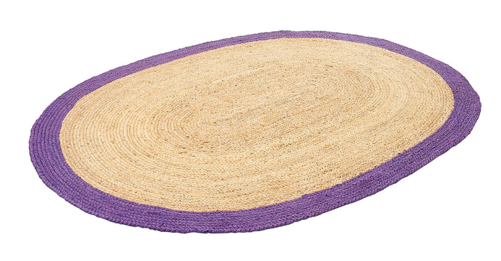 Dolce Vita Agra Purple Oval Hand-Made Jute Rug