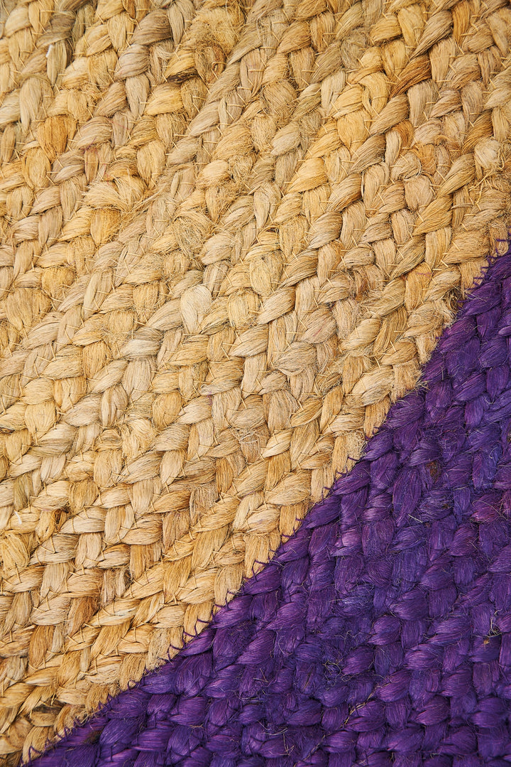 Dolce Vita Agra Purple Oval Hand-Made Jute Rug
