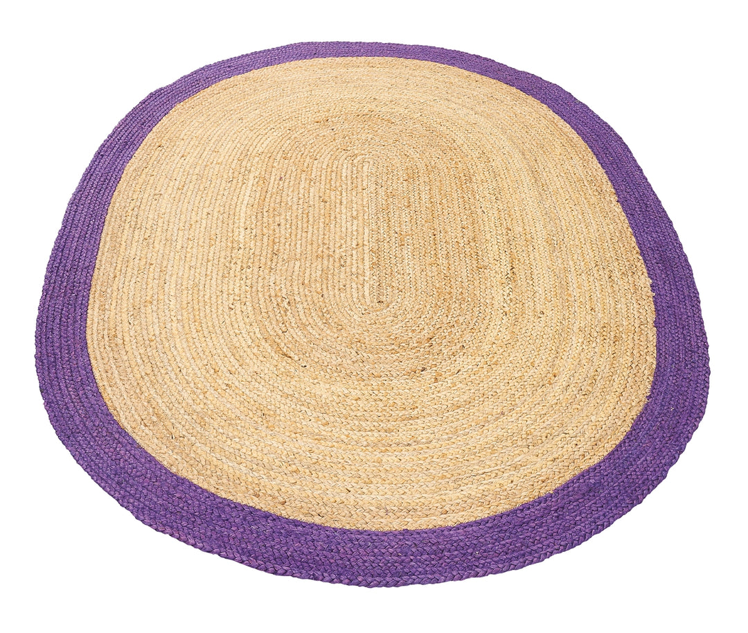 Dolce Vita Agra Purple Oval Hand-Made Jute Rug