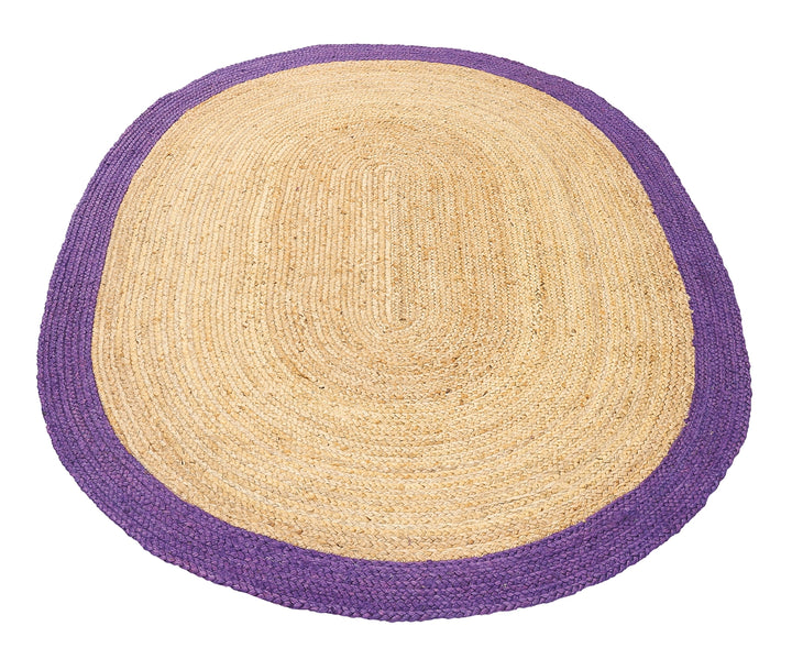 Dolce Vita Agra Purple Oval Hand-Made Jute Rug