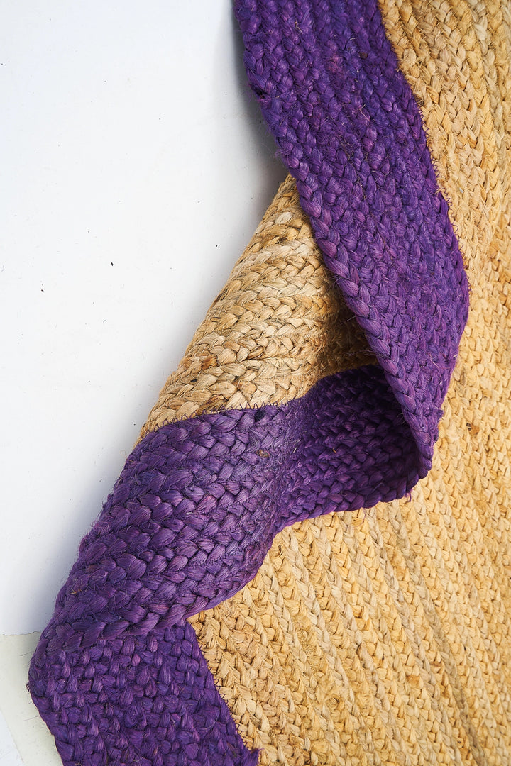Dolce Vita Agra Purple Oval Hand-Made Jute Rug
