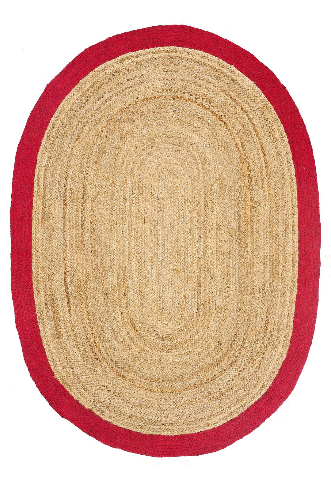 Dolce Vita Agra Red Oval Hand-Made Jute Rug