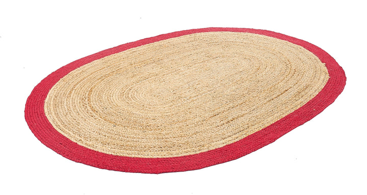 Dolce Vita Agra Red Oval Hand-Made Jute Rug