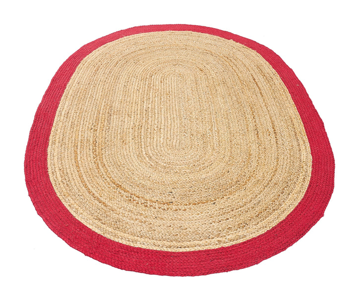 Dolce Vita Agra Red Oval Hand-Made Jute Rug