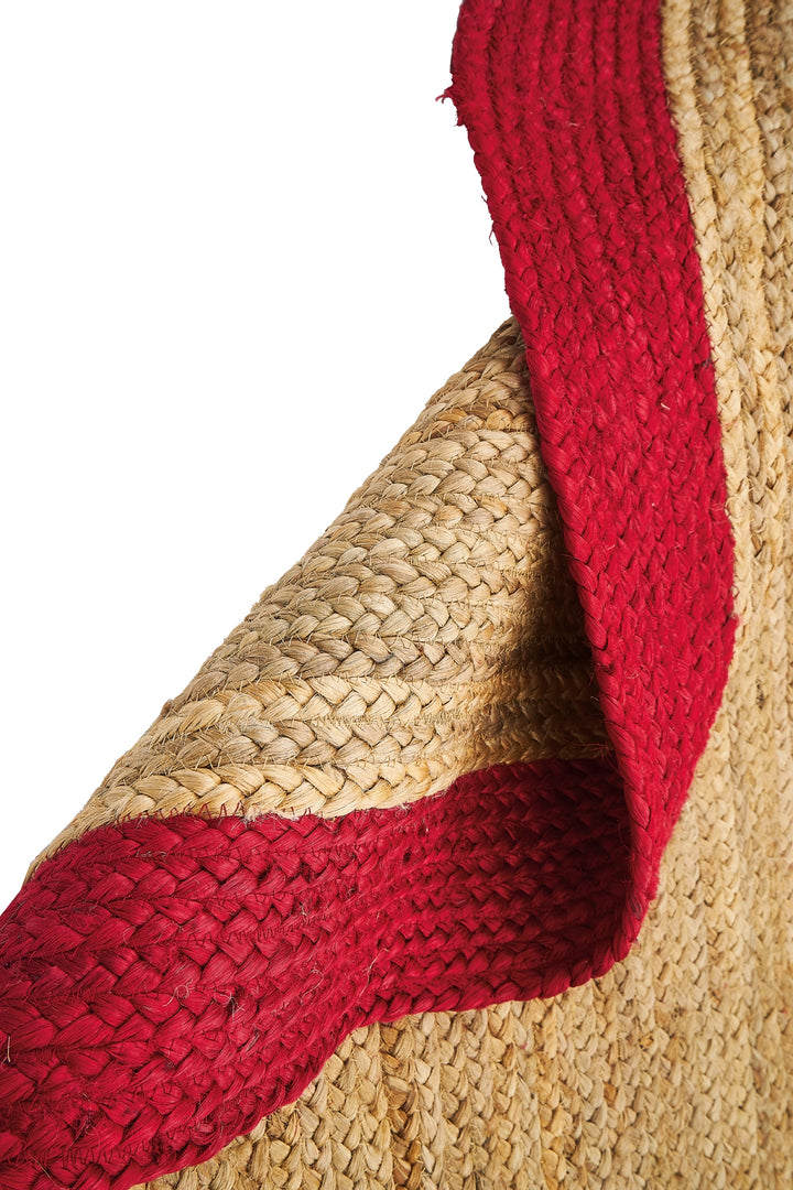 Dolce Vita Agra Red Oval Hand-Made Jute Rug