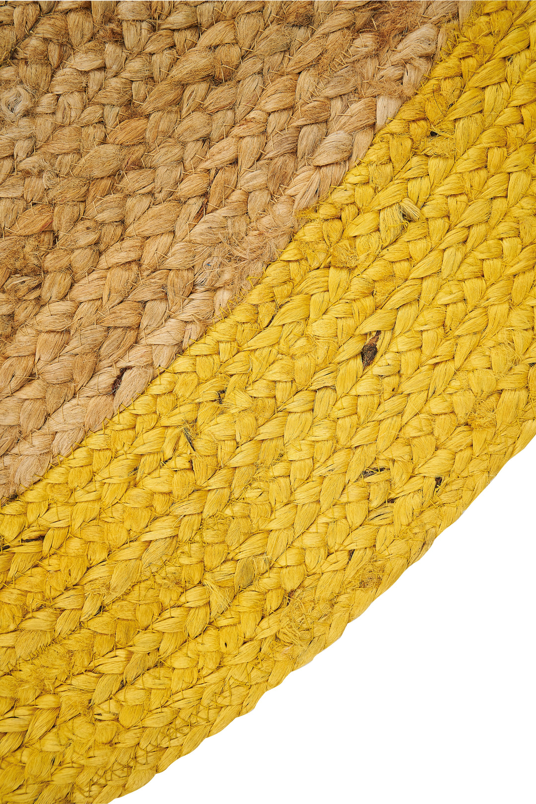 Dolce Vita Agra Yellow Circle Hand-Made Jute Rug