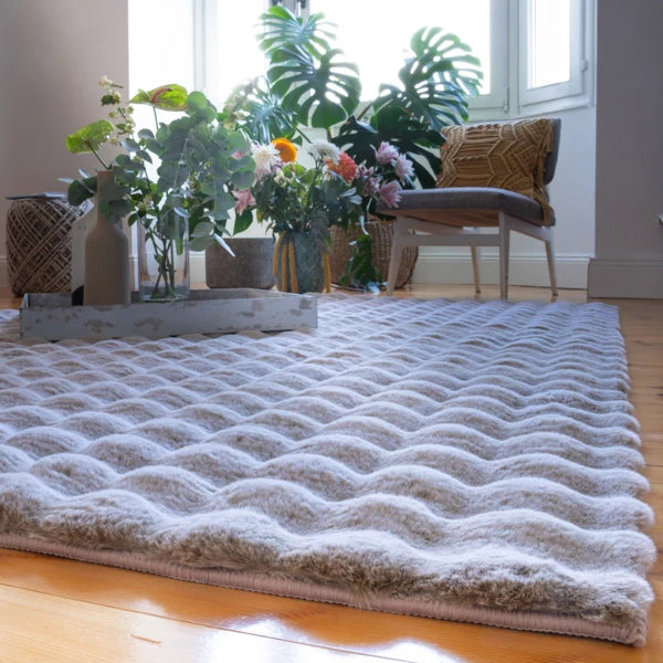 Massimo Calypso Bej Modern Shaggy Rug