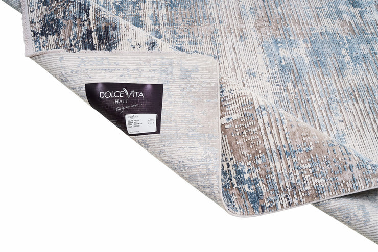 Dolce Vita Carpet Escape 8001 Deep Blue Bamboo Viscose Carpet - dolcevitarug