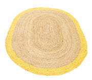 Dolce Vita Agra Yellow Oval Hand-Made Jute Rug