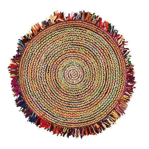 Dolce Vita Carpet Albero Ajmer Circle 100% Jute Hand-Made