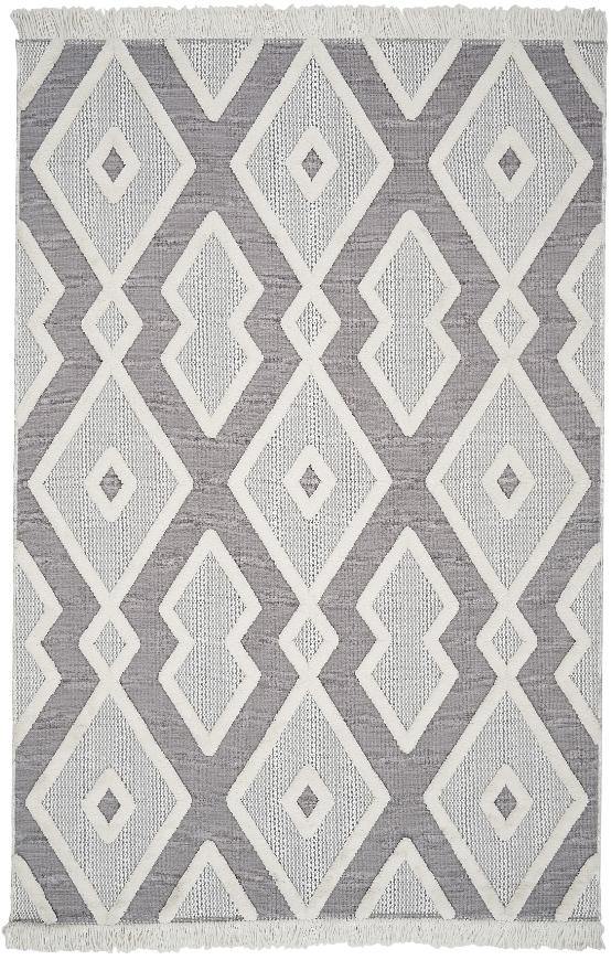 Dolce Vita Matrix 752 Grey Cream - Gri/Krem Toz Çıkarmaz Halı - Dolce Vita Halı
