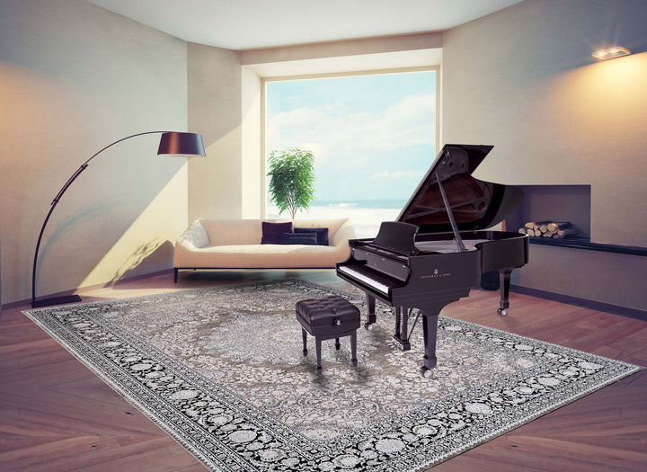 Dolce Vita Rug El-Hamra 8453 Charcoal Living Room Carpet