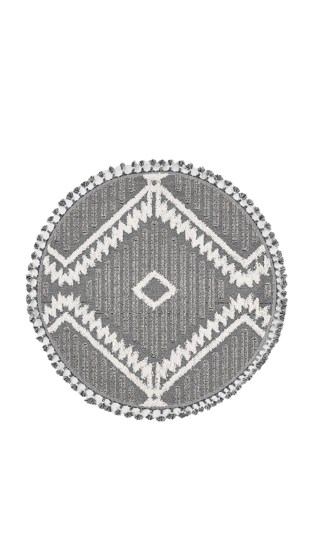 Dolce Vita Rug Jakarta 454 Dark Grey Round Area Rug