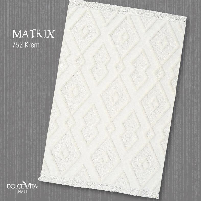 Dolce Vita Matrix 752 Cream - Krem Toz Çıkarmaz Halı - Dolce Vita Halı