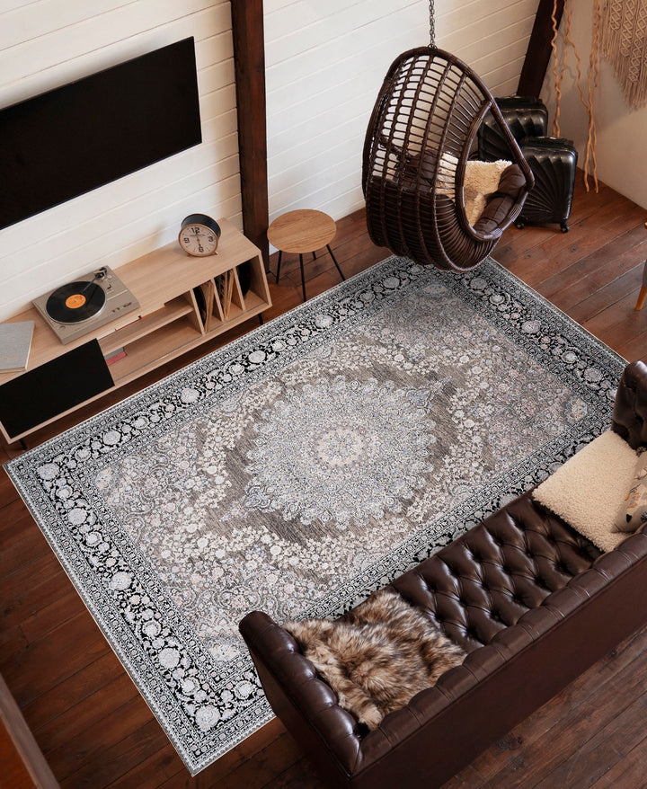 Dolce Vita Rug El-Hamra 8453 Charcoal Living Room Carpet