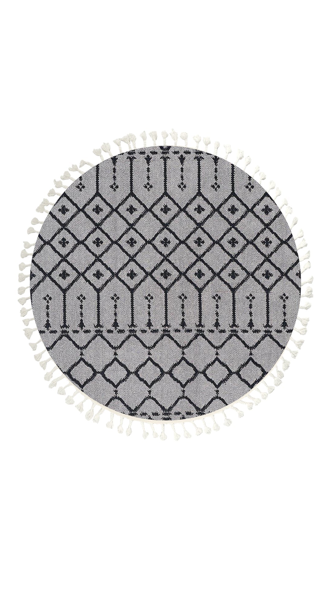 Dolce Vita Rug İskandinav 986A Grey Round Scandinavian Carpet