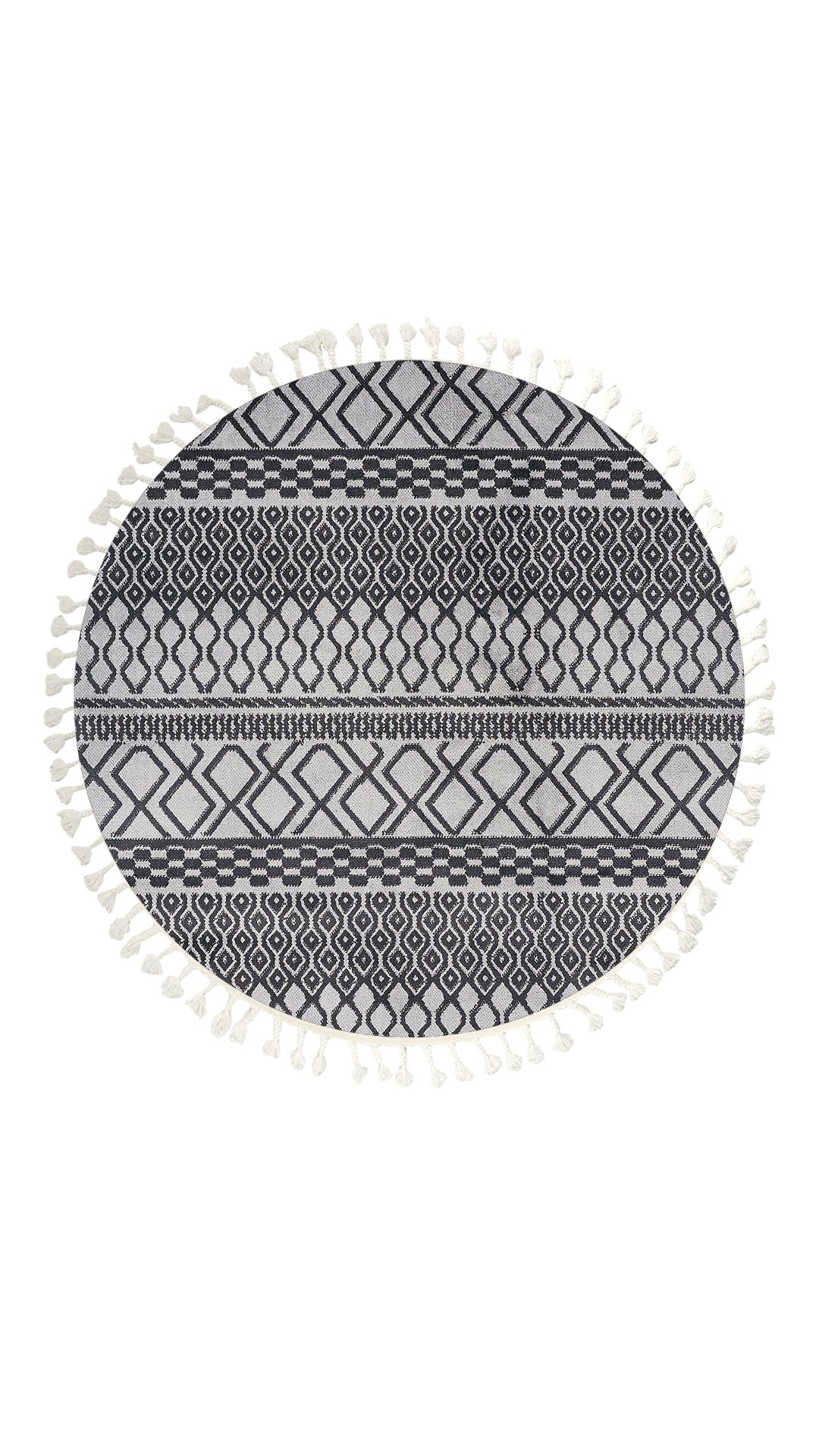 Dolce Vita Rug İskandinav 988A Grey Round Scandinavian Carpet