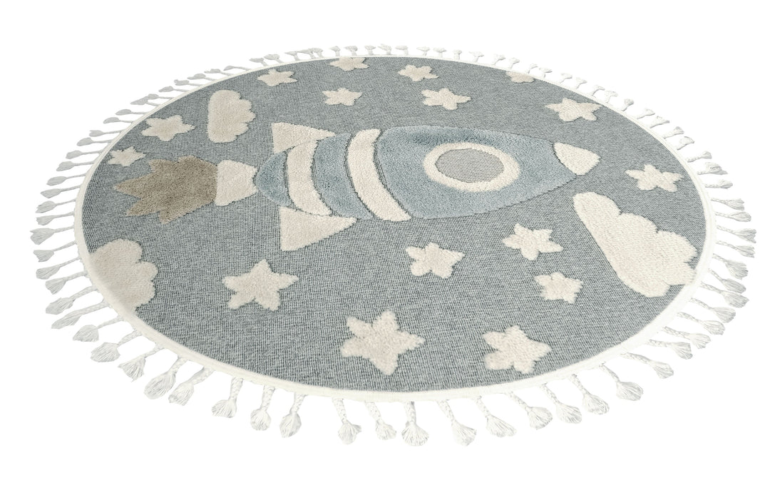 Dolce Vita Rug Kids 474 Space Round Rug